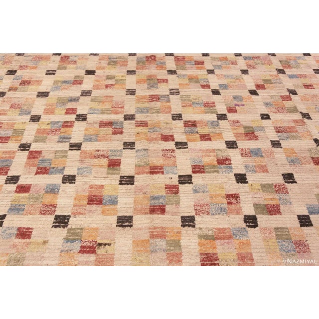 Textile Large Colorful Geometric Tile Design Modern Area Rug For Sale - Image 7 of 9