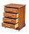 Antique Victorian Oak Four Drawer Oak Wood File Cabinet With Pull Out Work Tab For Sale - Image 4 of 12