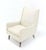 Wood New White Linen Upholstery Mid-Century Modern Lounge Chair For Sale - Image 7 of 8