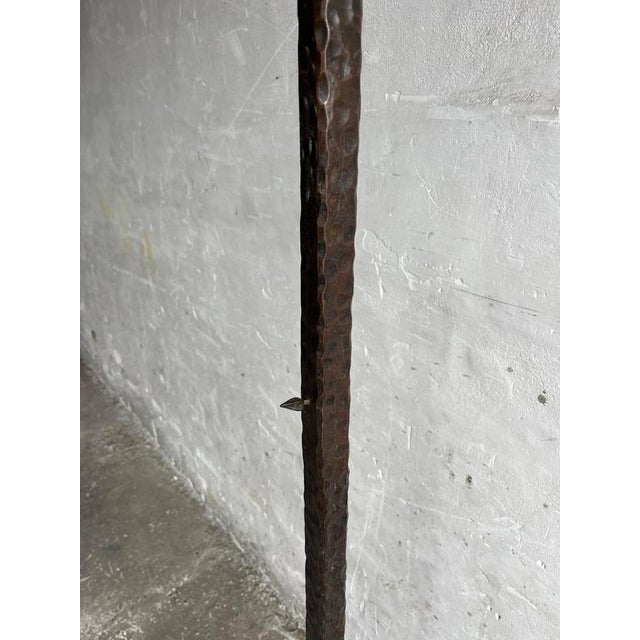 Brutalist Brutalist Wrought Iron Sculpture Stand For Sale - Image 3 of 9