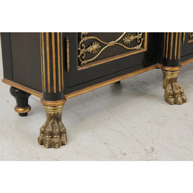 Black Theodore Alexander Regency Style Black & Gold Sideboard For Sale - Image 8 of 18