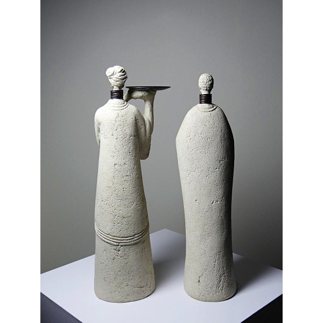 Akwe Priestess Candlesticks in African Style from Holländer, 2010s, Set of 2 For Sale - Image 6 of 16