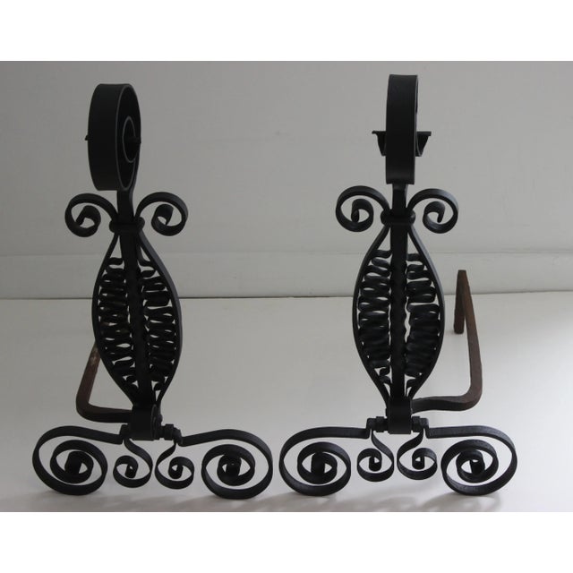 Spanish Colonial Large Andirons From a Palm Beach Mizner Designed Home. If they are not actually from the 1920s Mizner...