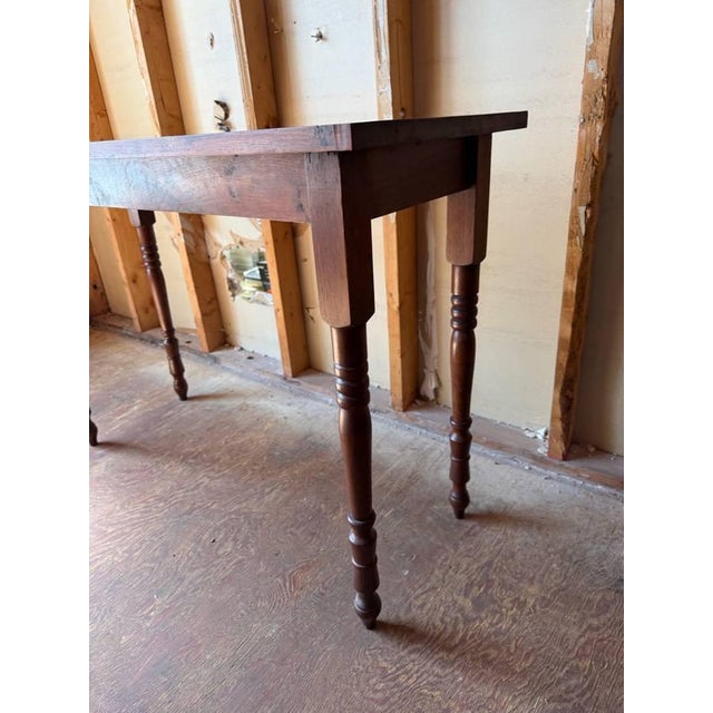 Vintage English French Country Style Narrow Top Console Table For Sale In Washington DC - Image 6 of 17