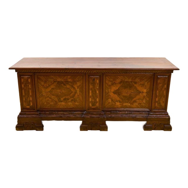 Antique Wooden Chest, 1800s For Sale