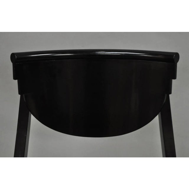 Pietro Costantini Pietro Constantini Italian Regency Black Lacquer Klismos Dining Chairs Set of 4 For Sale - Image 4 of 12