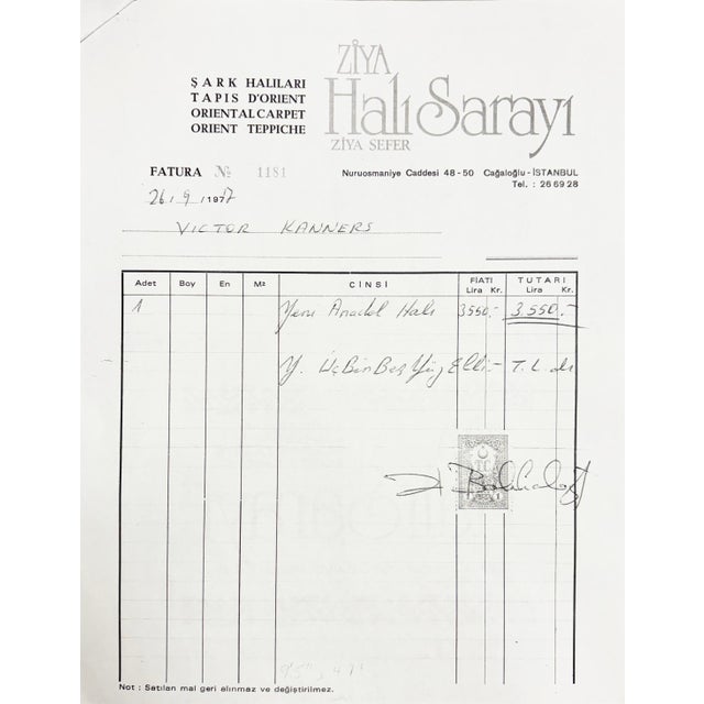 Vintage 1970s Old Milas Rug Handmade in Turkey 100% Pure Wool 114 X 55 For Sale In Detroit - Image 6 of 7