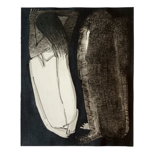 Jolanta Johnsson, Strange Situation, Mixed Media on Paper, 1997 For Sale