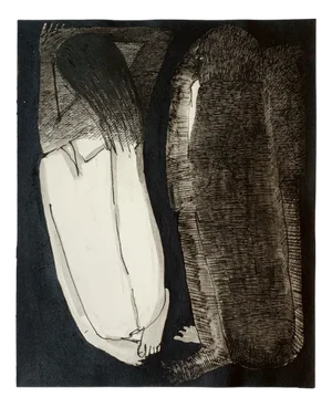 Jolanta Johnsson, Strange Situation, Mixed Media on Paper, 1997