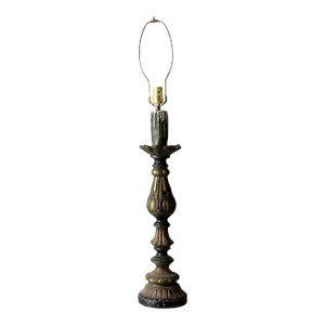 Vintage Plaster Candlestick Table Lamp