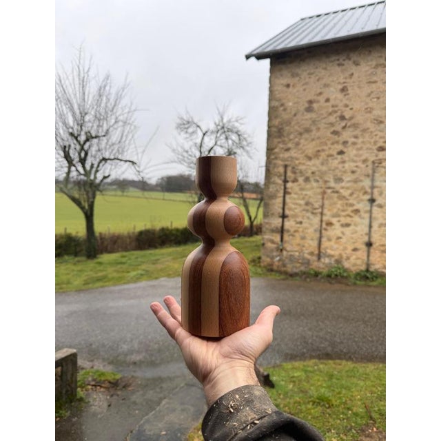 Not Yet Made - Made To Order Beech and Cumaru Candlestick 2 by Romain Des Bois For Sale - Image 5 of 13