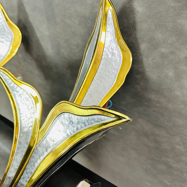 French 1970s Henri Fernandez Wall Sconces - A Pair For Sale - Image 3 of 7