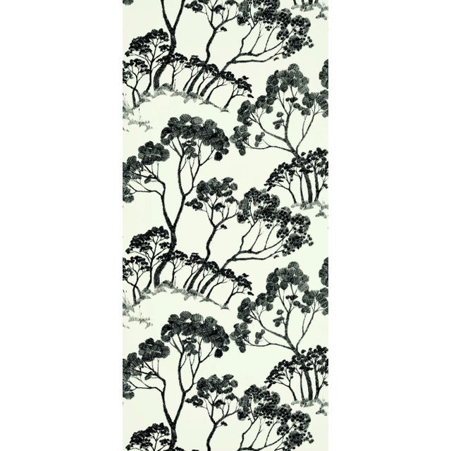 Sample - Schumacher Timber Wallpaper in Black & White | Chairish