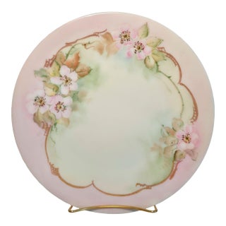Antique T&v Limoges France Plate – Hand Painted Floral Porcelain Signed l.k. Frater, 1892–1903 For Sale