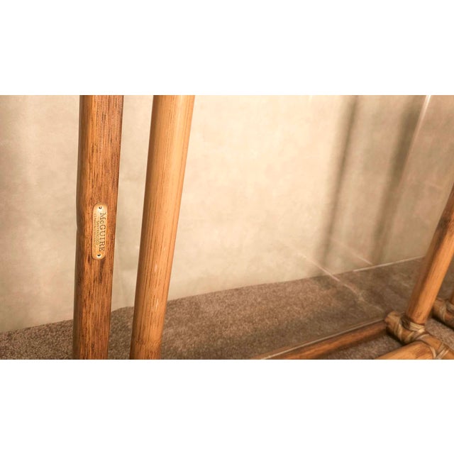 Auburn McGuire Vintage Rattan Coffee Table With Nesting Seats/Ottomans Set For Sale - Image 8 of 8