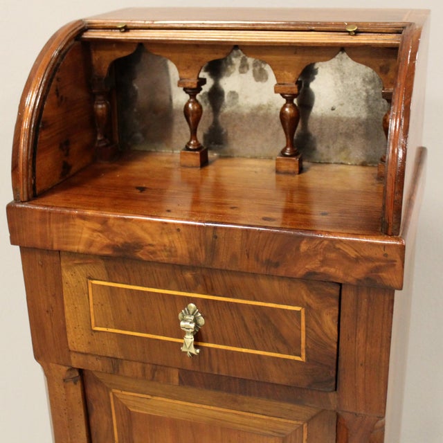 Directoire Walnut Bedside Table, 18th Century For Sale - Image 13 of 15
