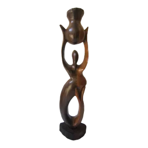 Biomorphic Wood Sculpture Mermaid