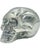 Vintage Small Silver-Tone Metal Skull Desk Tabletop Paper Weight For Sale - Image 12 of 12