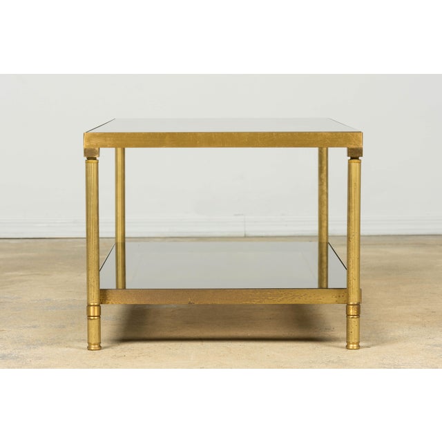 Mid-20th Century French Neoclassical Coffee Table With Brass & Glass For Sale - Image 14 of 17
