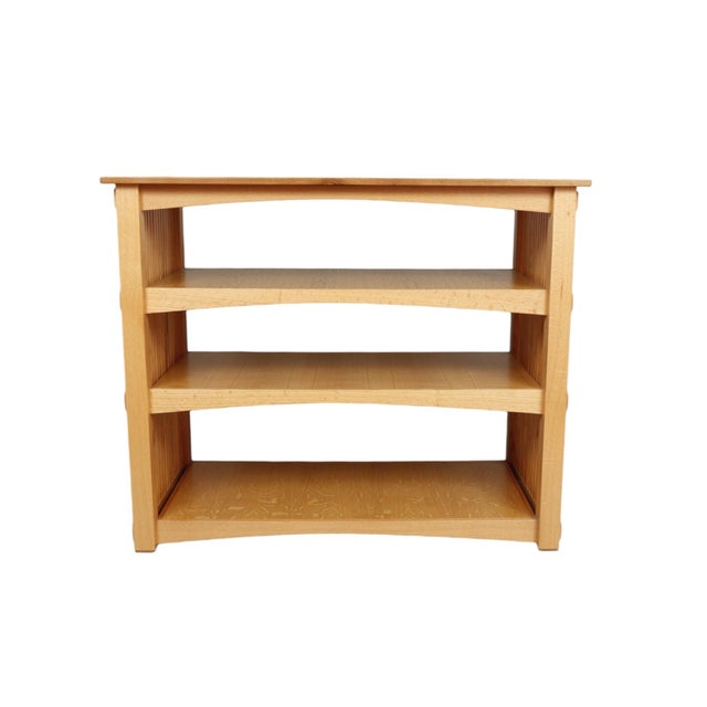 Custom Oak and Marble Craftsman Bookcase For Sale - Image 10 of 10