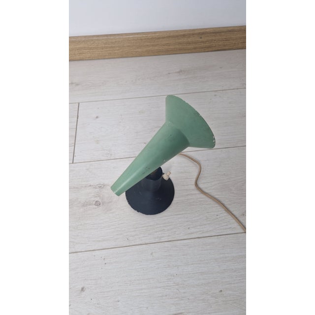Wall Light in Aluminum and Elongated Green Cone by Stilnovo, 1950s For Sale - Image 12 of 14
