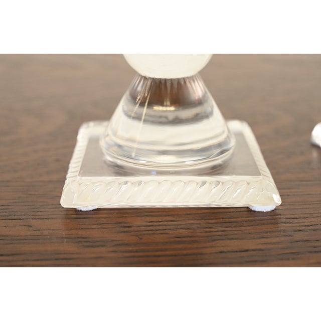 Lalique "Sophie" Art Deco Crystal Candlesticks, Pair For Sale - Image 10 of 15