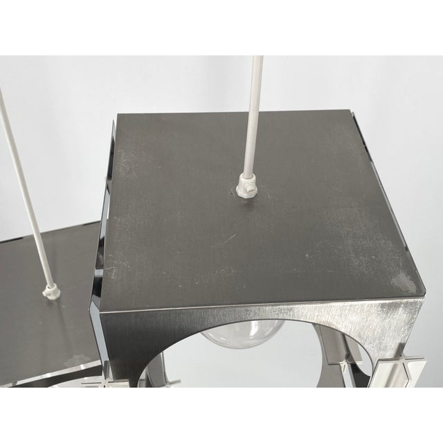 Silver Space Age Ceiling Lamp by Goffredo Reggiani for Reggiani, Italy, 1970s For Sale - Image 8 of 11