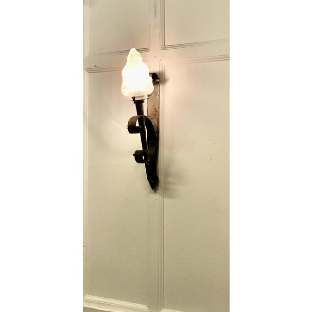 French Gothic Iron Wall Light, 1890s For Sale - Image 5 of 11