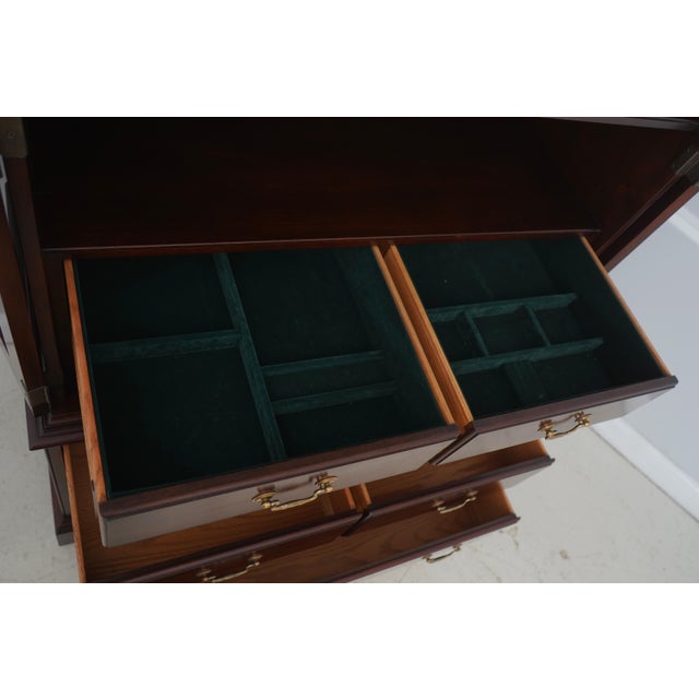 1990s Henkel Harris Model #165 Mahogany Dome Top Armoire Cabinet For Sale - Image 5 of 18