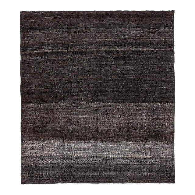 Gray Vintage Modern Kilim Rug - 5`3 X 5`11 For Sale