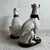 Gray Large Italian Ceramic Greyhounds, 1950s, Set of 2 For Sale - Image 8 of 13