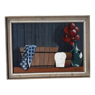 1970s Theodore DeGroot Lathe Art - Kitchen Still Life Panel For Sale