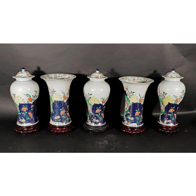 A Phoenix in Bloom: The Enduring Charm of the "Tobacco Leaf" Garniture Title: Large Tobacco Leaf Porcelain Garniture of...