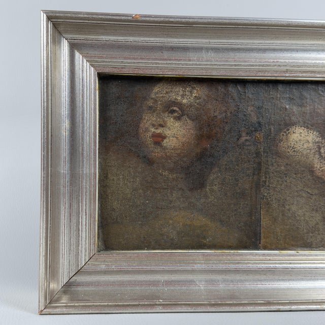 Baroque Faces of Angels and Putti, 1800s, Oil on Canvas, Framed For Sale - Image 3 of 12