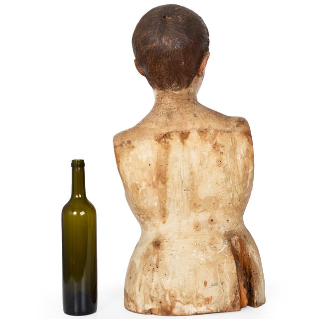 Baroque 18th Century Italian Polychromed Nearly Life-Size Santos Sculpture For Sale - Image 3 of 18