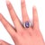Metal 12.13 Carat Purple Star Sapphire Diamond Platinum Ring, Size 8.75 For Sale - Image 7 of 9