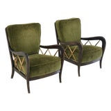 Art Deco Italian Chairs attributed to Paolo Buffa, 1940s, Set of 2 For Sale
