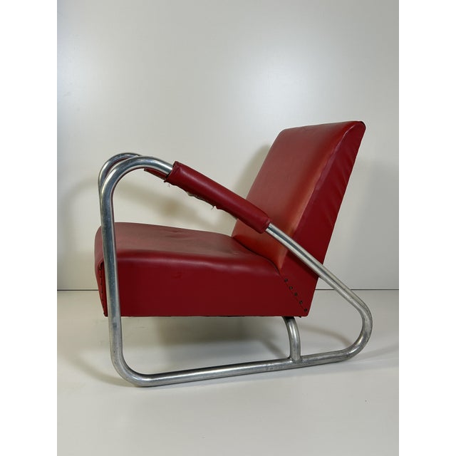 Metal Vintage Rationalist Lounge Chair, 1930s For Sale - Image 7 of 8