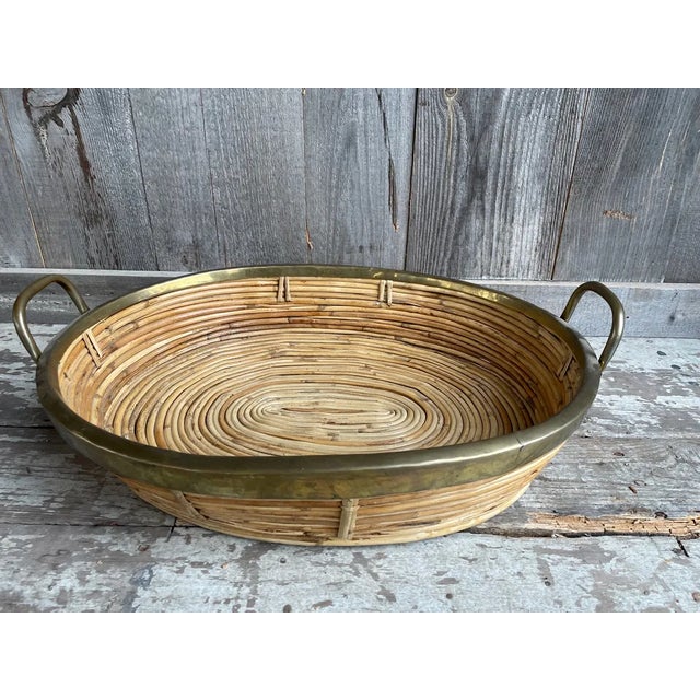 Bamboo Basket, 1970s For Sale - Image 4 of 7