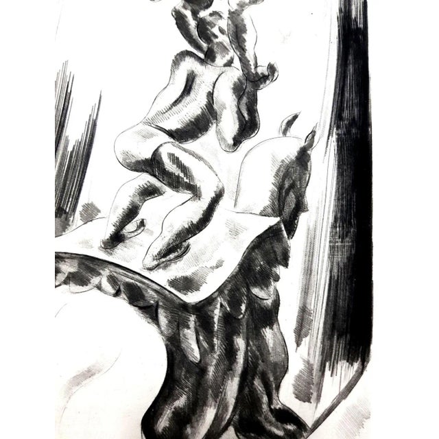 Wood Jean Gabriel Daragnès - Circus - Original Etching 1946 For Sale - Image 7 of 9