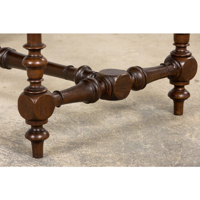 French Louis XIII Style Walnut Writing Table, Provence, Early 20th Century For Sale - Image 9 of 15