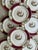 Ceramic 1940s Myott Chelsea Bird Dinner Plates 9 7/8” Burgundy Transferware England - Set of Eight (8) For Sale - Image 7 of 12