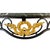 French Empire Style Wrought Iron & Black Marble Serpentine Console Table For Sale In San Diego - Image 6 of 11