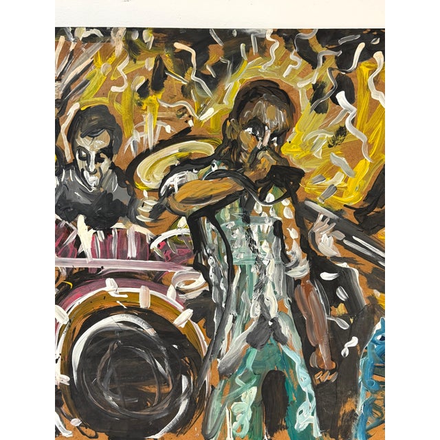 Band of Saints -Haloed Musicians- by Purvis Young (American, 1943–2010) For Sale - Image 12 of 16