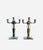 Large pair of silver-plated pewter candlesticks from the Jugendstil period, designed by Achille Gamba. Germany, early 20th...