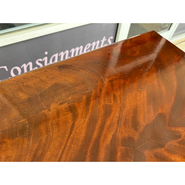 Mt. Airy Furniture Flamed Mahogany Chippendale Console Table For Sale - Image 10 of 12