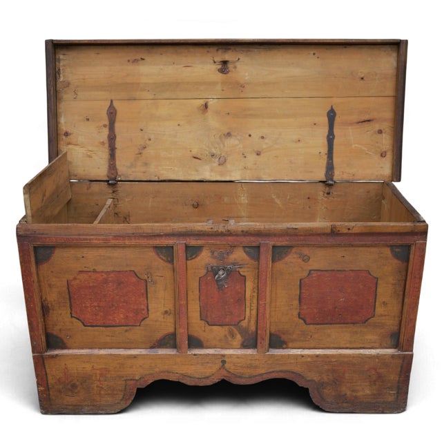 Painted Alpine Chest, 1793 For Sale - Image 4 of 18