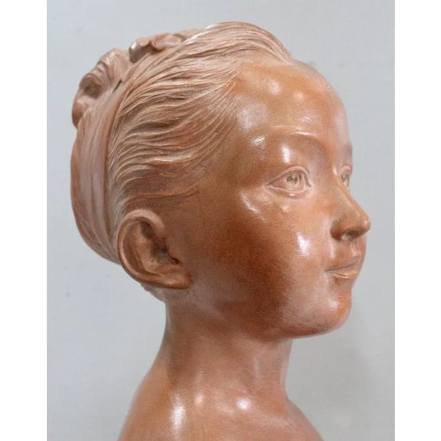 Terracotta Bust of Louise Brongniart After Houdon, 1900 For Sale - Image 17 of 18