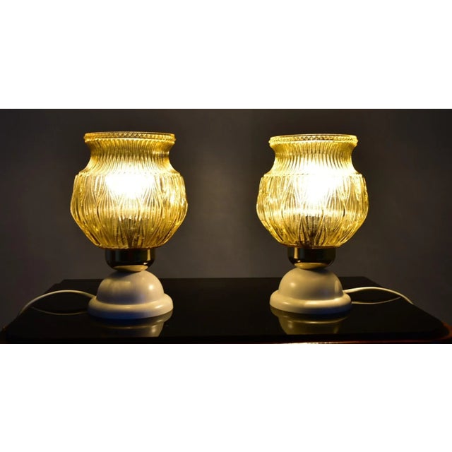 Made in Czechoslovakia. Made of glass and plastic. 1xE14 or E15 bulb. Good original condition. US adapter included. Up to...