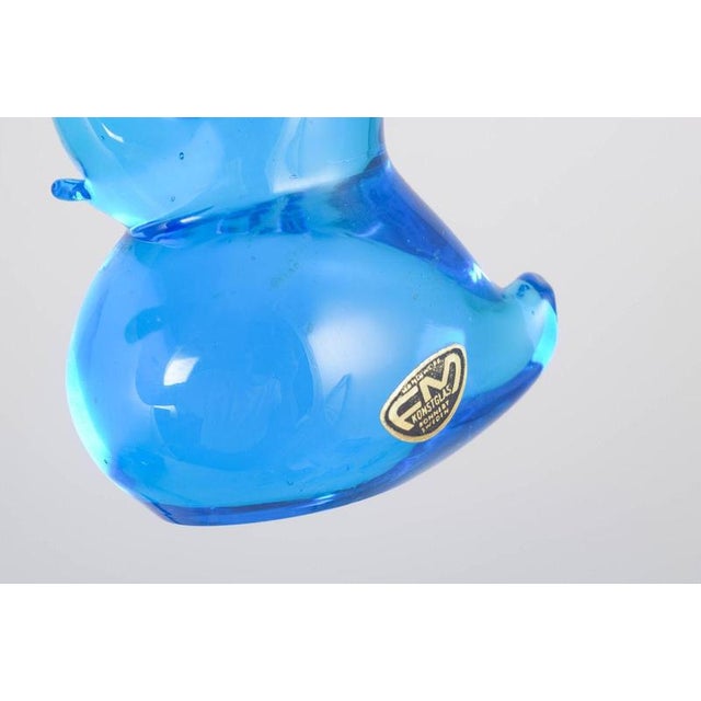 Duck Figurines in Blue Art Glass by Josef Marcolin for FM Ronneby, 1970s, Set of 5 For Sale - Image 4 of 5